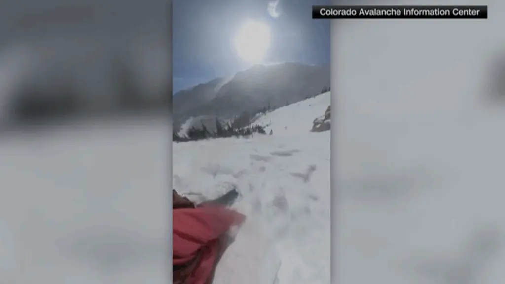 Video shows skiers caught in an avalanche in Colorado