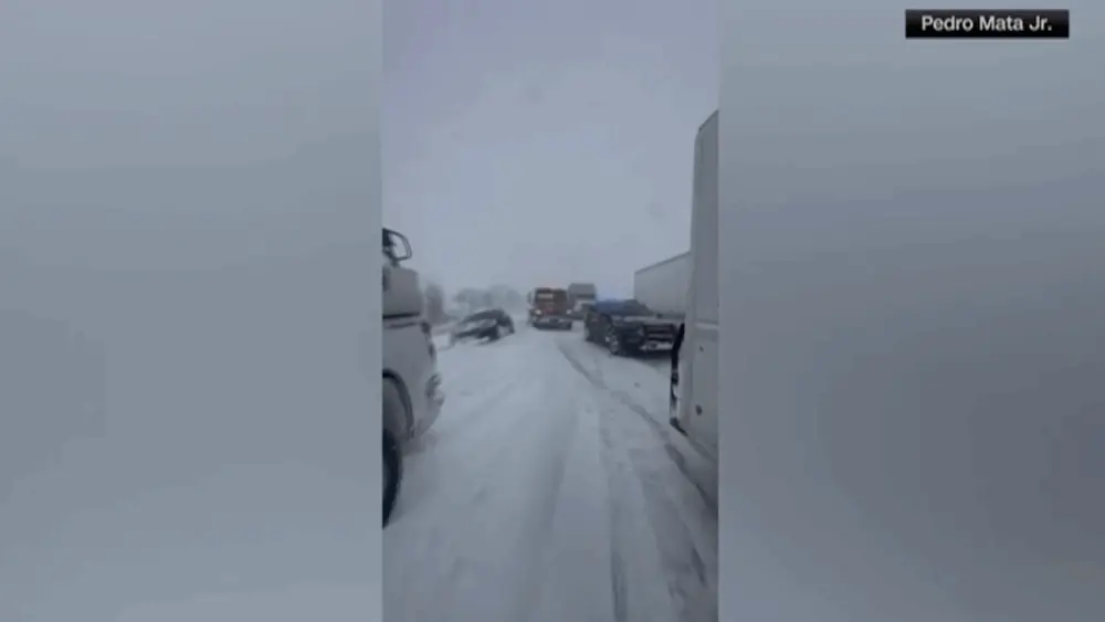 VIDEO: Massive 100-vehicle pileup in Michigan due to snowstorm