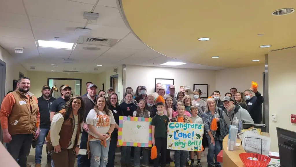 7-year-old cancer survivor rings bell to celebrate end of his treatment