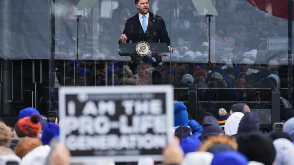 Vance touts the Trump administration's record against abortion at a Washington rally