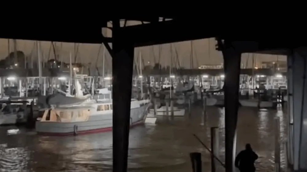 Wild video: Man attempts to steal yacht, crashes into other boats at marina
