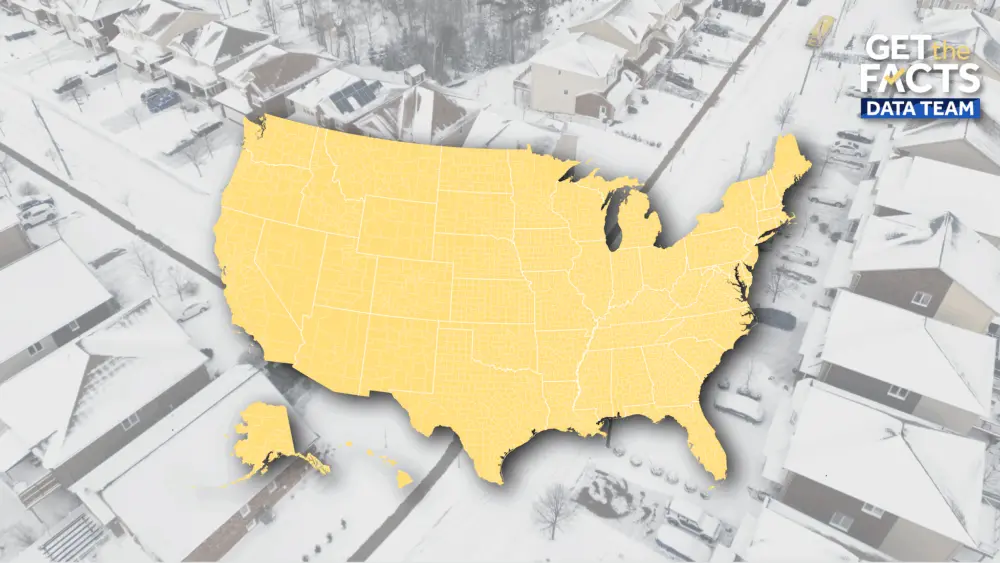 What counties are experiencing power outages in the US?