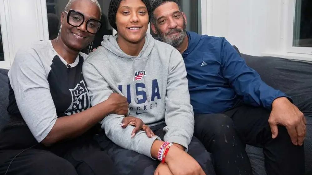 NFL stars Travis and Jason Kelce help Laila Edwards' family attend her Olympic debut