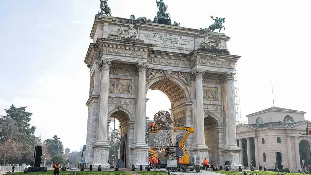 Milan's Olympic cauldron offers sneak peek ahead of Opening Ceremony