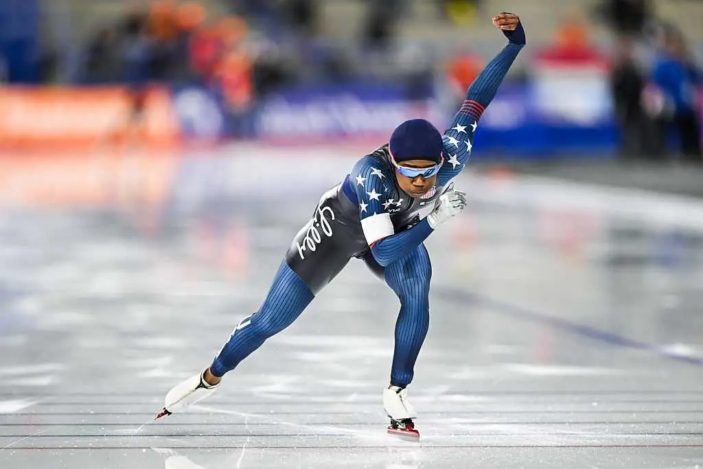 Erin Jackson talks about carrying US flag for Opening Ceremony