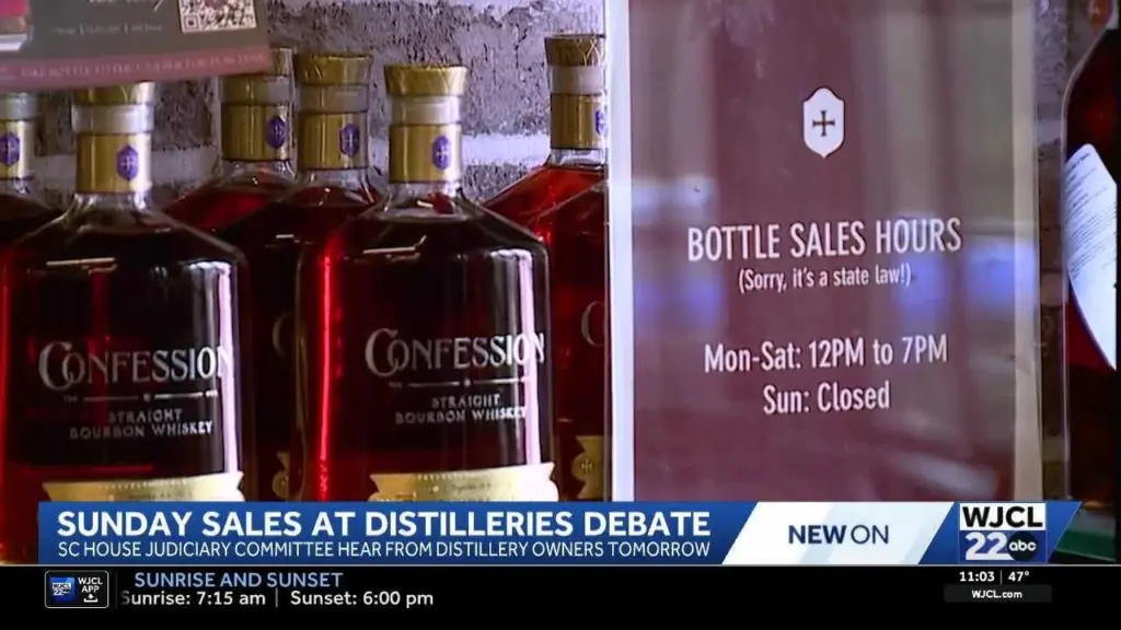South Carolina distilleries push for Sunday bottle sales as lawmakers weigh changes