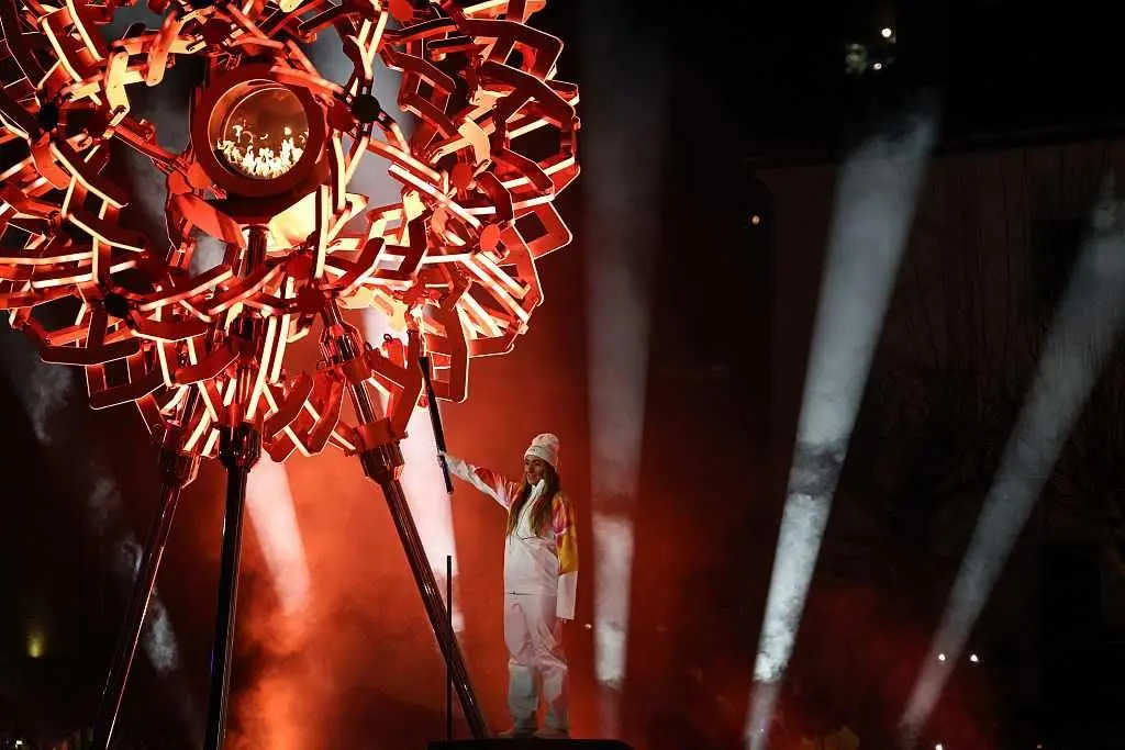 Sofia Goggia lights the cauldron in Cortina after helping Italy secure Olympic hosting rights