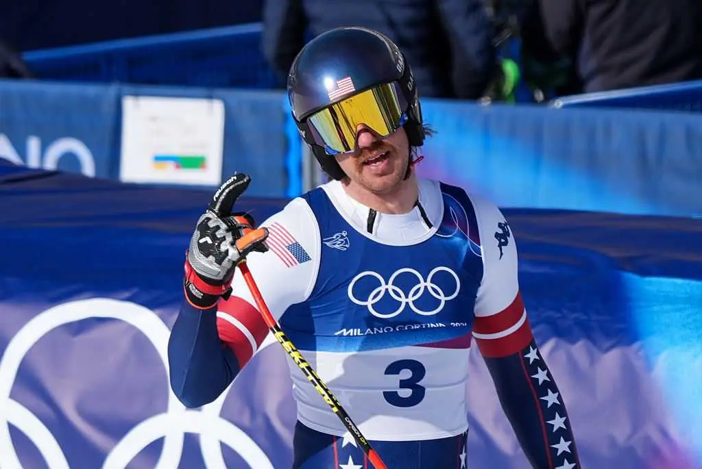 Bryce Bennett gets emotional after final Olympic downhill race