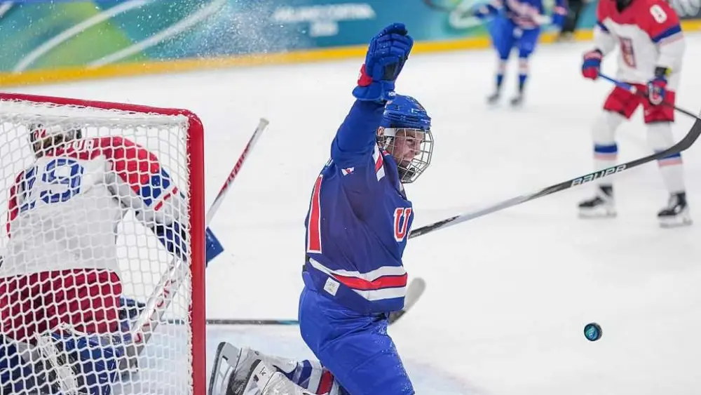 Hilary Knight ties US Olympic goal record in 5-0 win over Finland team coming off stomach virus