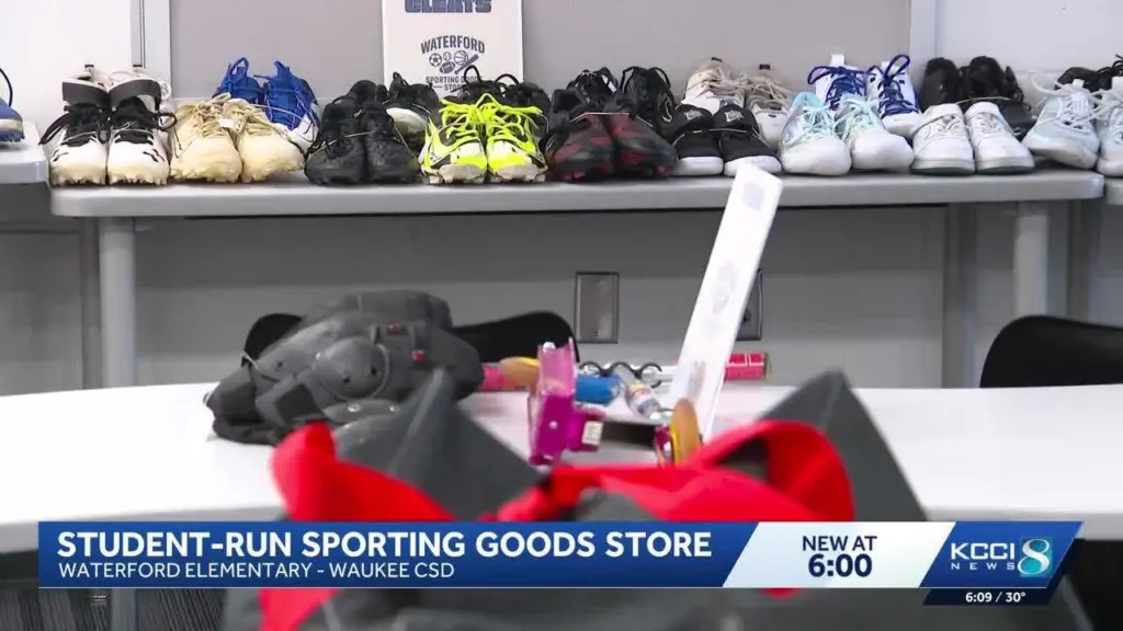 Fourth graders open sporting-goods store to support families