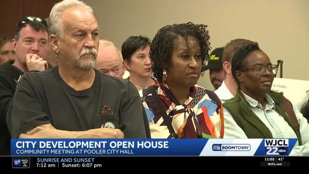 Packed meeting turns tense as Pooler residents challenge massive development plan