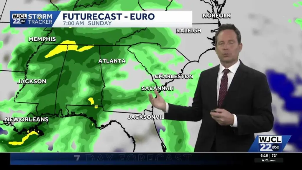 Tracking rain chances for the upcoming holiday weekend for Southeast Georgia, Lowcountry