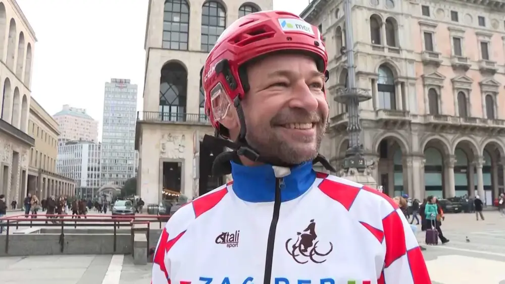 ‘Just regular dudes’: Croatian friends cycle thousands of miles for the Olympics