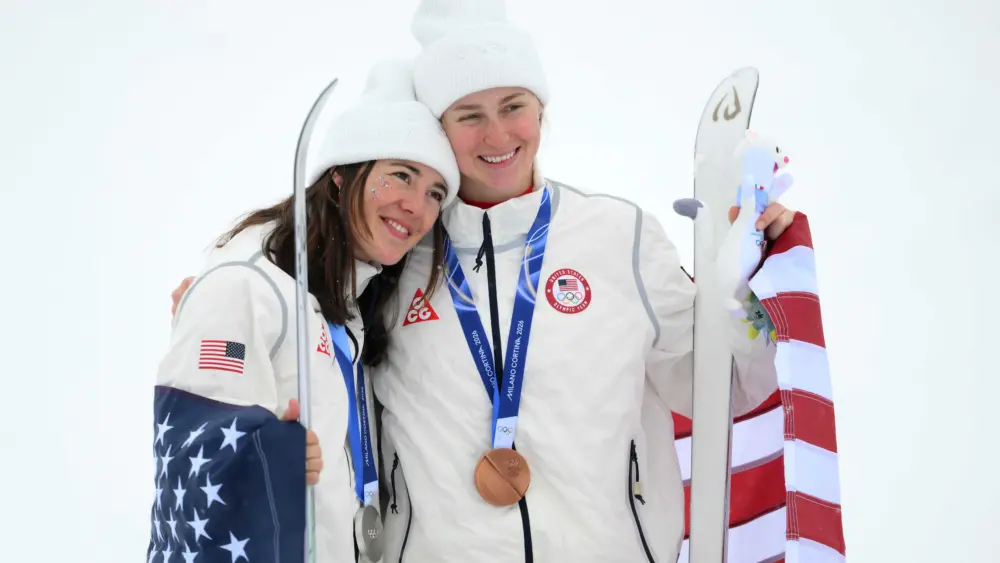 Jaelin Kauf, ﻿Elizabeth Lamley make Olympic podium in wild debut of dual moguls