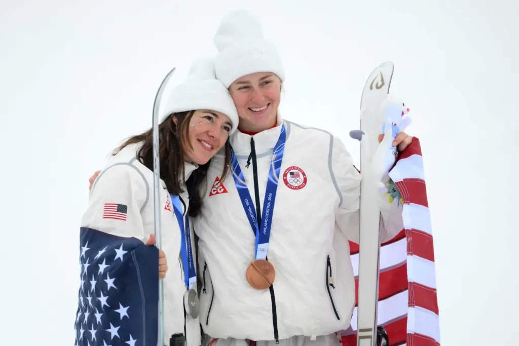 Jaelin Kauf, Elizabeth Lamley make Olympic podium in wild debut of dual moguls