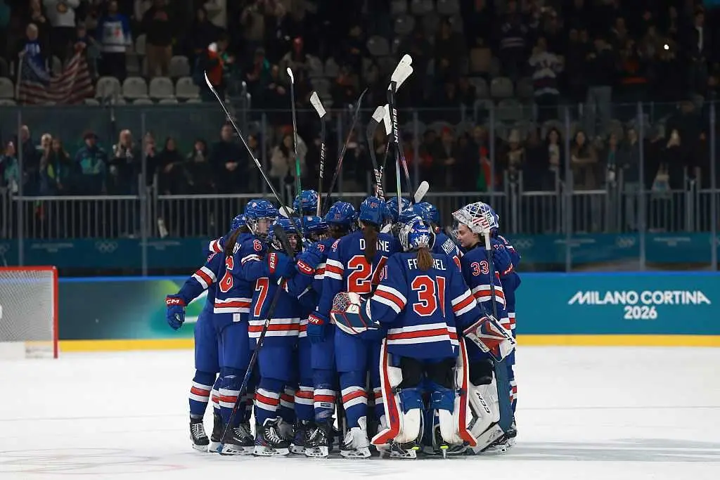 Team USA women's hockey players discuss dominant win over Italy in Olympic quarterfinals