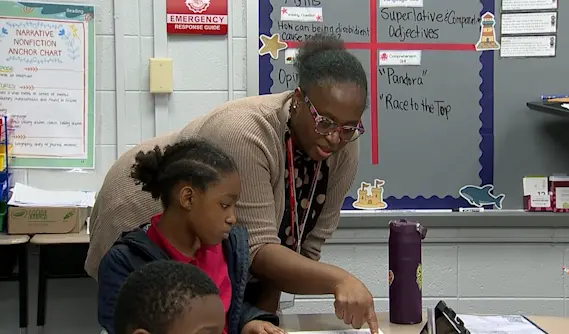 Fourth Grade Teacher Sade Bacon leads with love at Button Gwinnett Elementary