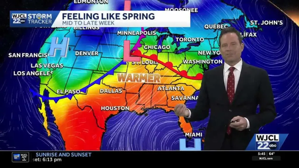 Warmer days ahead...when highs may reach the 80s this week in the Savannah area