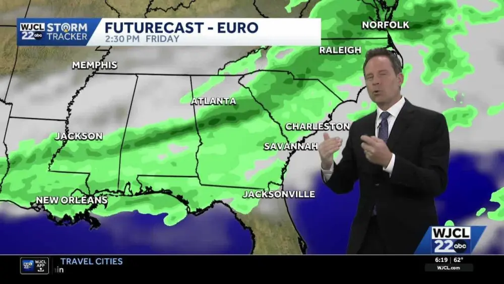 Near record highs and a chance of showers for Southeast Georgia, Lowcountry