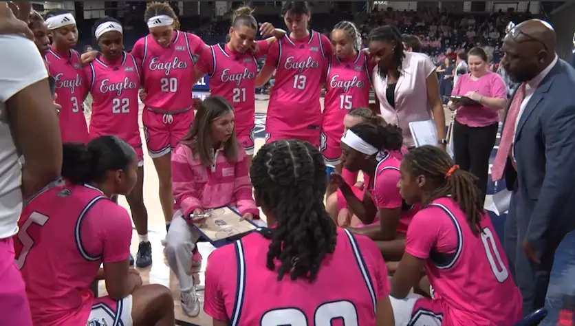 Lady Eagles reach 20 wins with 76-55 victory over Marshall