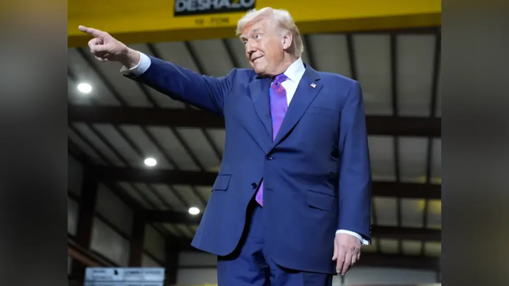 In Georgia visit, President Trump praises tariffs and says Democrats 'cheated like dogs' in 2020