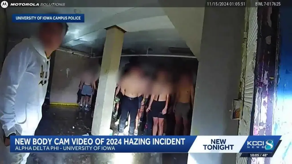 Disturbing video reveals alleged hazing at University of Iowa fraternity