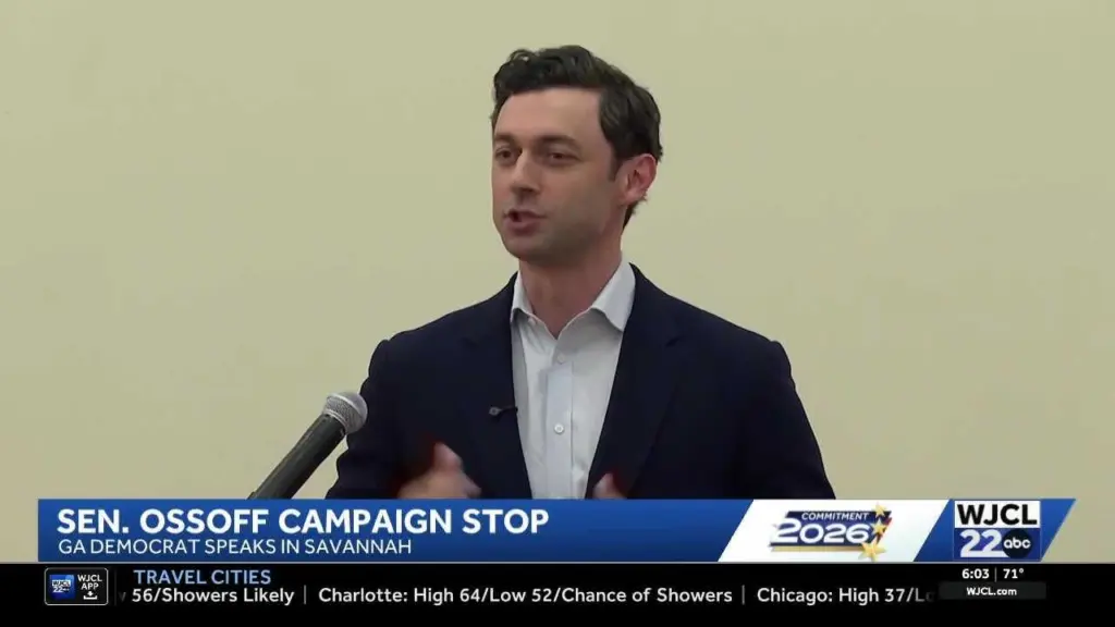 Ossoff holds first Savannah campaign stop of 2026