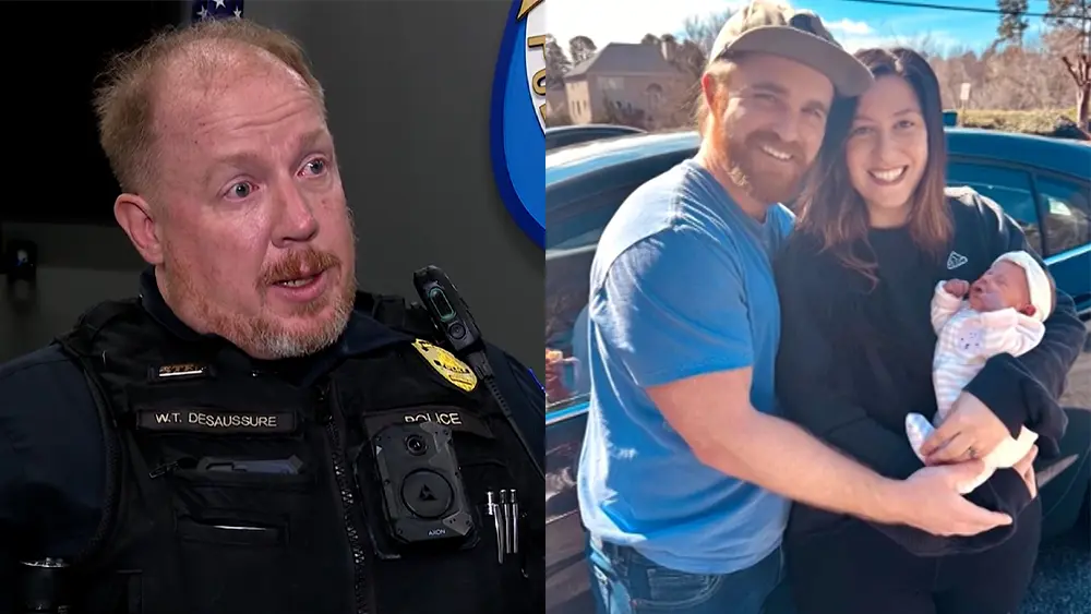 Georgia police officer saves newborn baby found not breathing