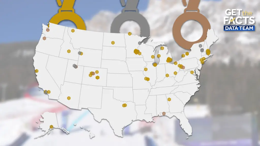 Map: Here's where Team USA's Olympic medalists are from