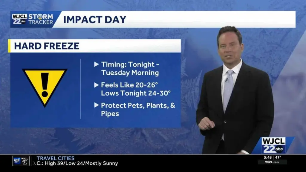 Freezing temperatures likely...a look at how cold across Southeast Georgia, Lowcountry