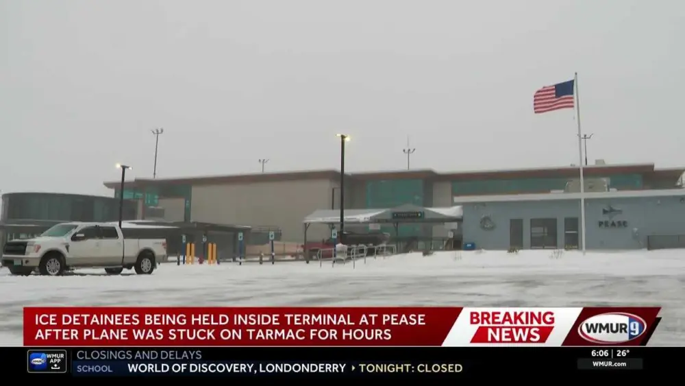 Plane with ICE detainees on tarmac at New Hampshire airport for more than 12 hours
