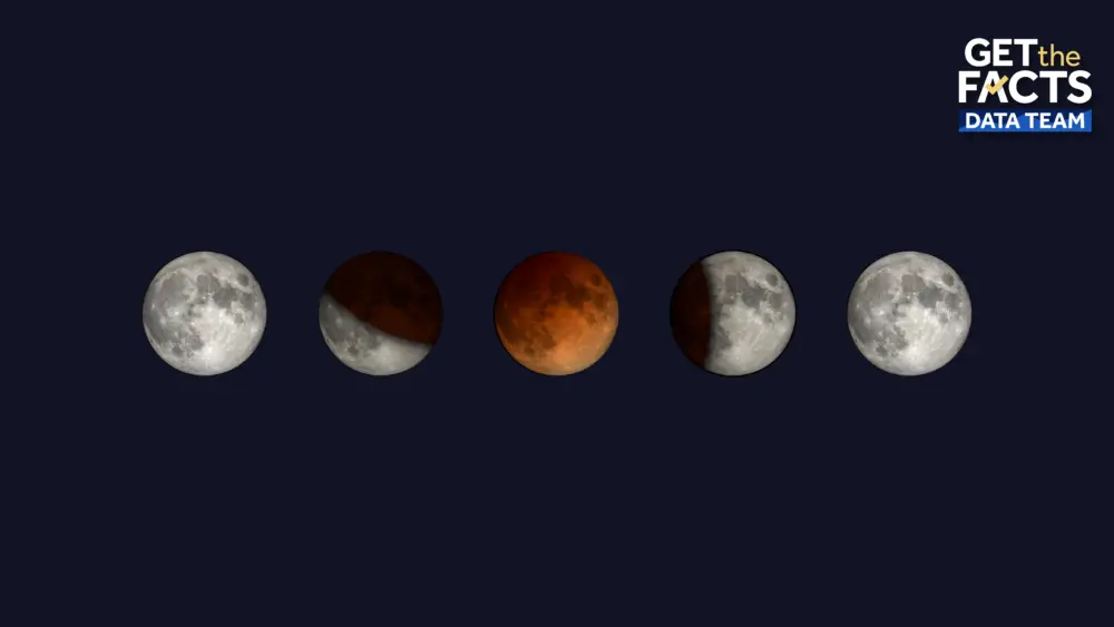 A total lunar eclipse will take place Tuesday morning. This map shows how you can see it