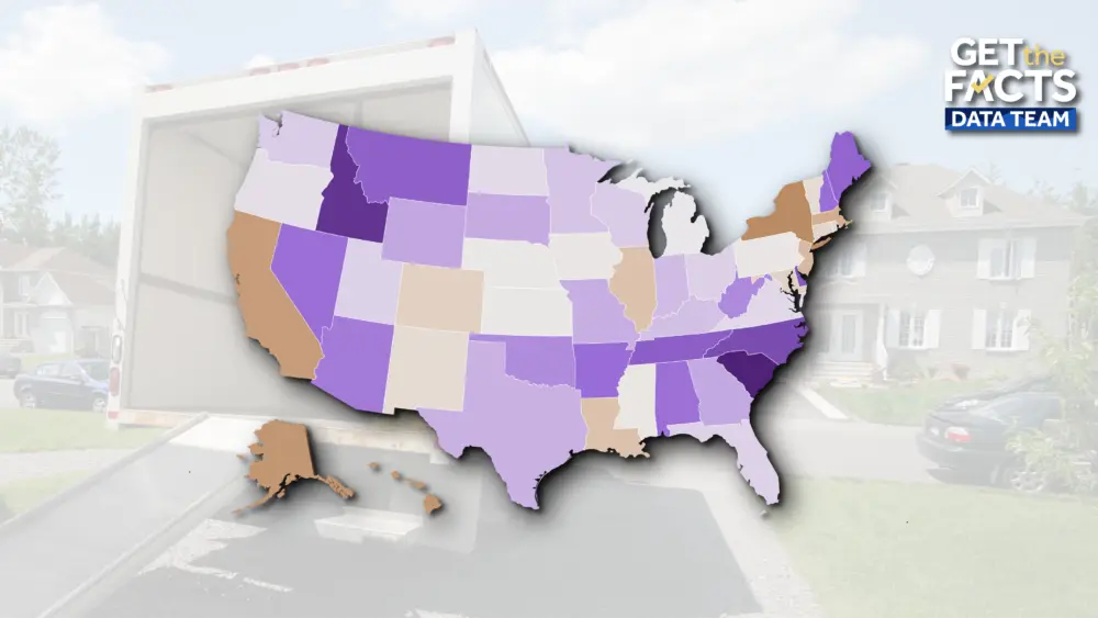 Here’s which states people were moving into and out of in 2025