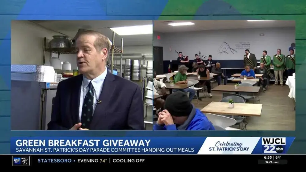 Savannah St. Patrick's Day Parade Committee hosts ‘green breakfast’ for Union Mission residents