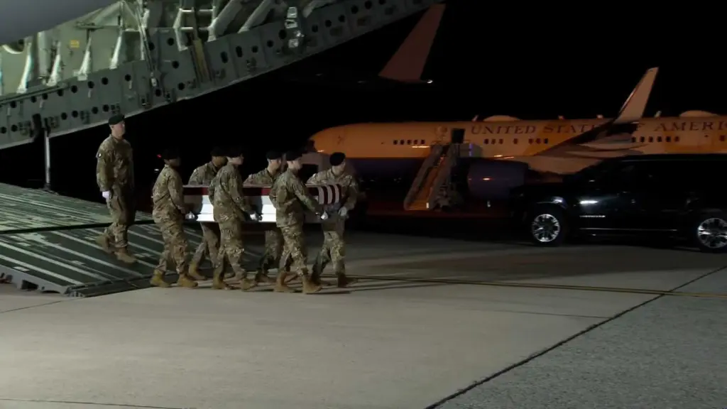 Remains of 7th US service member killed in Iran War returned to US in dignified transfer