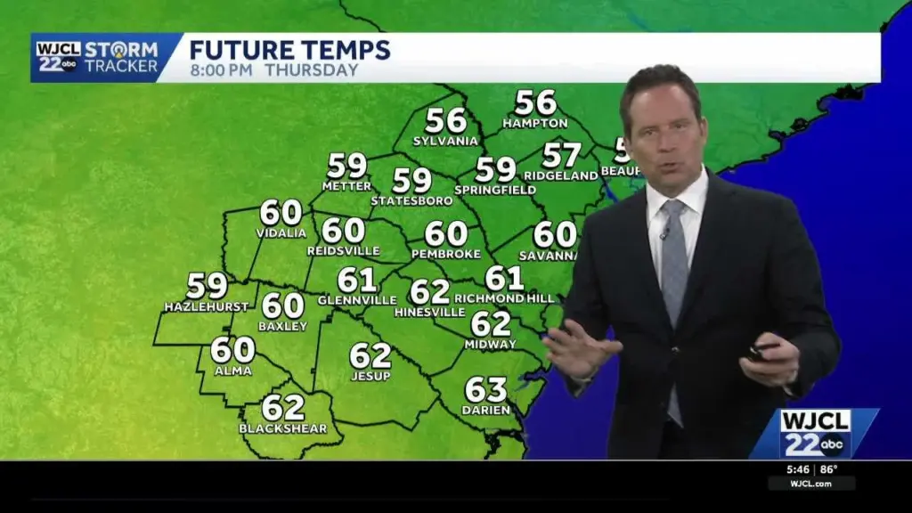Tracking showers & thunderstorms for Thursday, plus a big cooldown for SE Georgia, Lowcountry