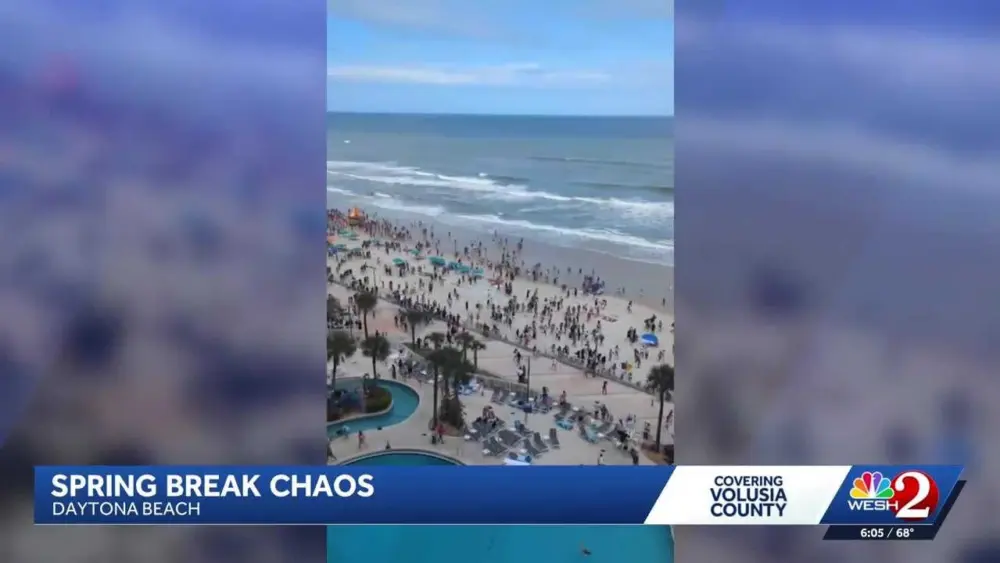 Video: Unsanctioned spring break gathering draws big crowds in Daytona Beach