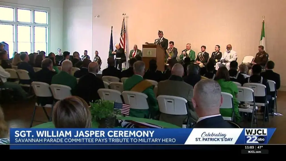 Savannah St. Patrick’s parade committee honors Sgt. William Jasper in annual ceremony