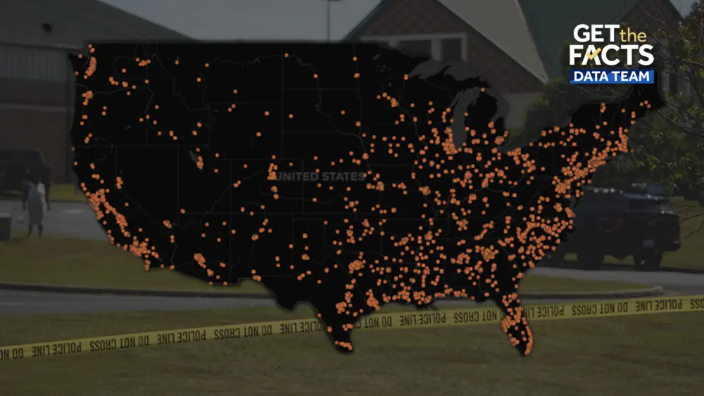 11,500 shootings occurred within 500 yards of US schools last year. See the data