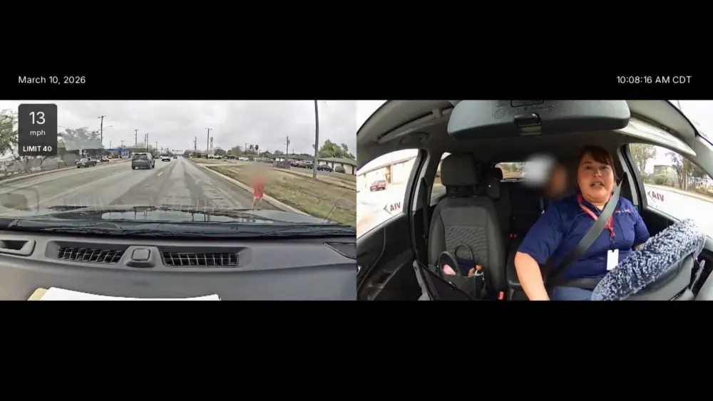 ‘You know where you live?’: Dashcam video shows rideshare driver rescuing toddler from traffic