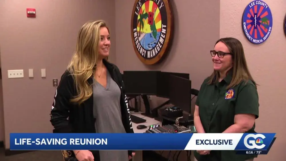 Woman who lost her leg in boating accident meets emergency dispatcher who helped save her life