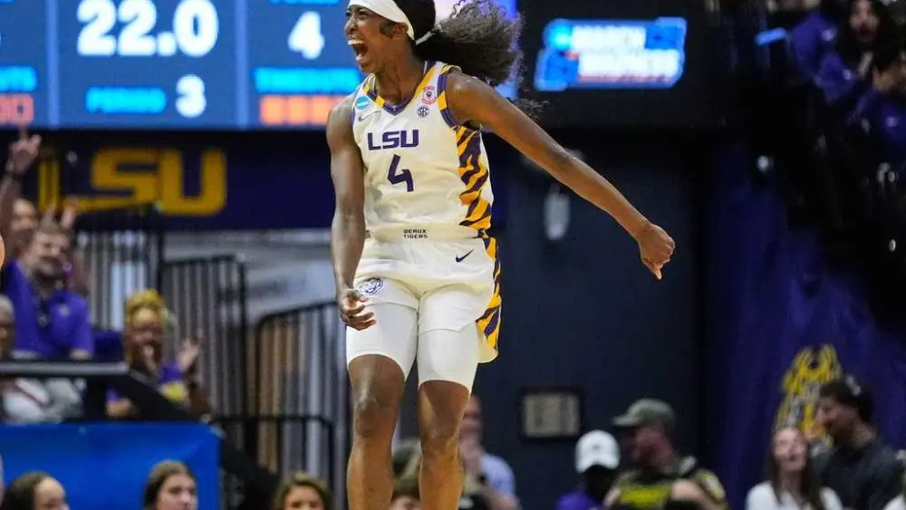 Johnson and Williams help LSU outgun Texas Tech 101-47 in March Madness and set an NCAA record