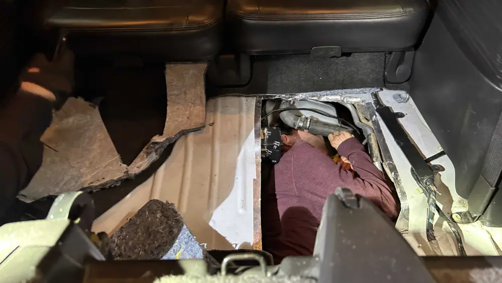 Shocking image shows man hidden inside vehicle’s gas tank in attempted smuggling, officials say