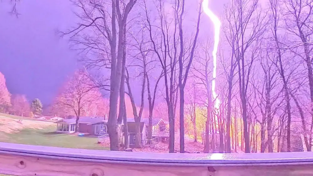 'You will not believe this': Impressive lightning strike captured outside Pennsylvania home