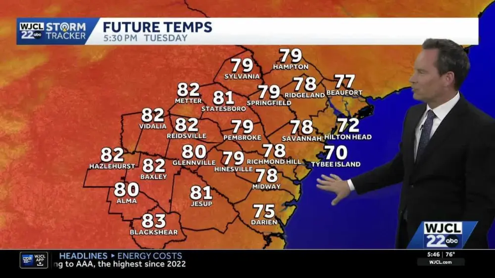 Warming up this week, plus a look at rain chances for the Savannah area