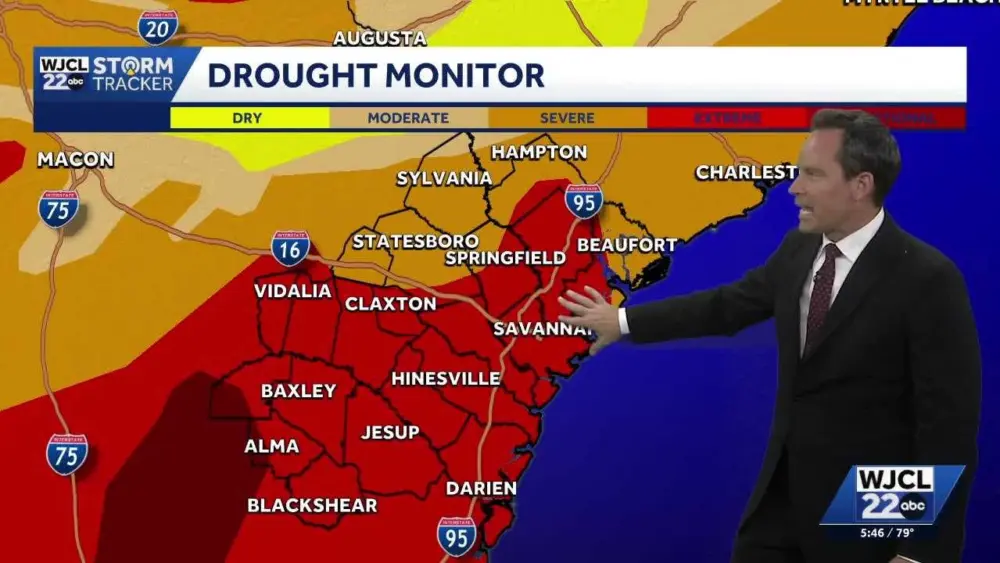 Rain chances remain low as drought conditions worsen in the Savannah area