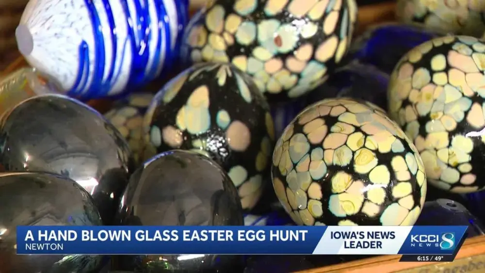 600 hand-blown glass eggs hidden across Iowa town for unique Easter hunt