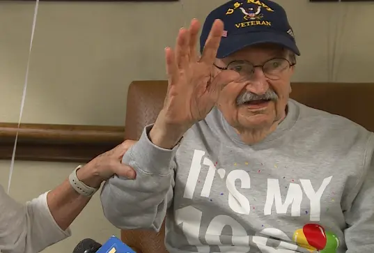 World War II veteran celebrates 100th birthday surrounded by loved ones