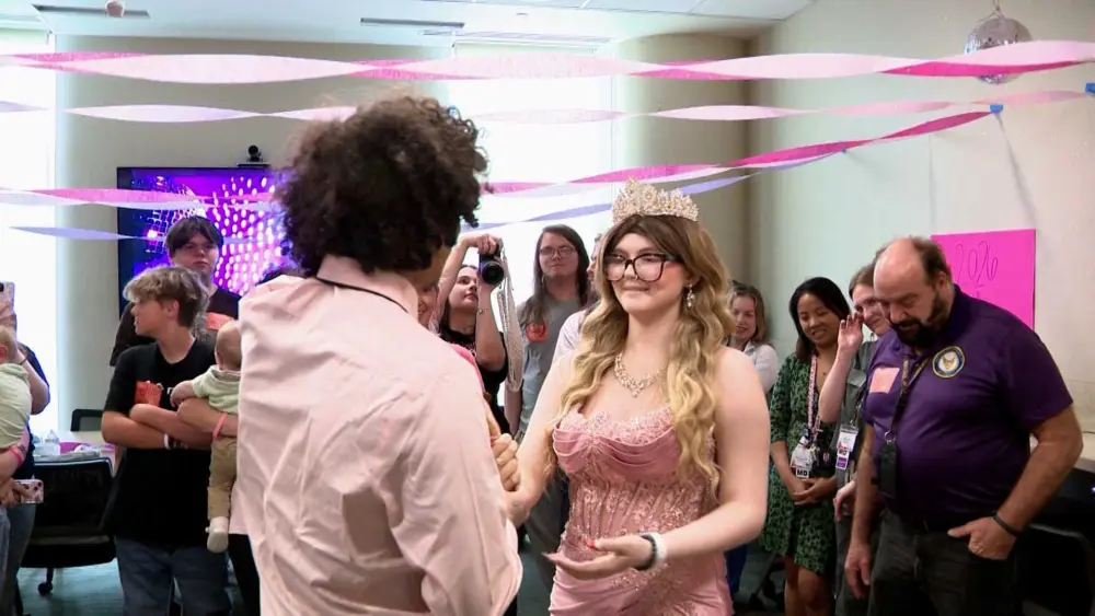 Teen has prom in a hospital room amid battle with rare cancer