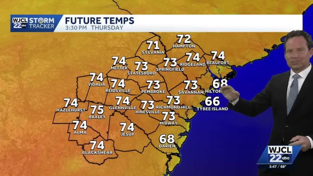 Warming up as the weekend nears across Southeast Georgia, Lowcountry